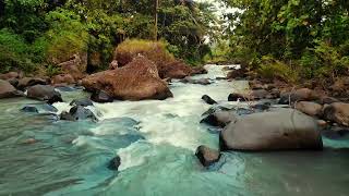 Beautiful Mountain River Flowing Sound, Soothing White Noise for Relaxation