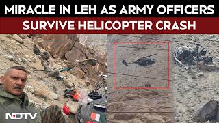 Leh Army Officers | Miracle Escape For 3 Army Officers After Chopper Crash In Leh