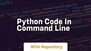 python code in command line