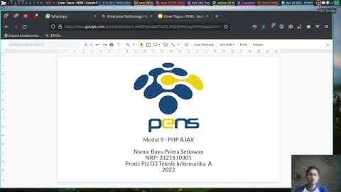 Pemrograman Web 9 | PHP AJAX - Bayu Prima Setiawan_3121510301