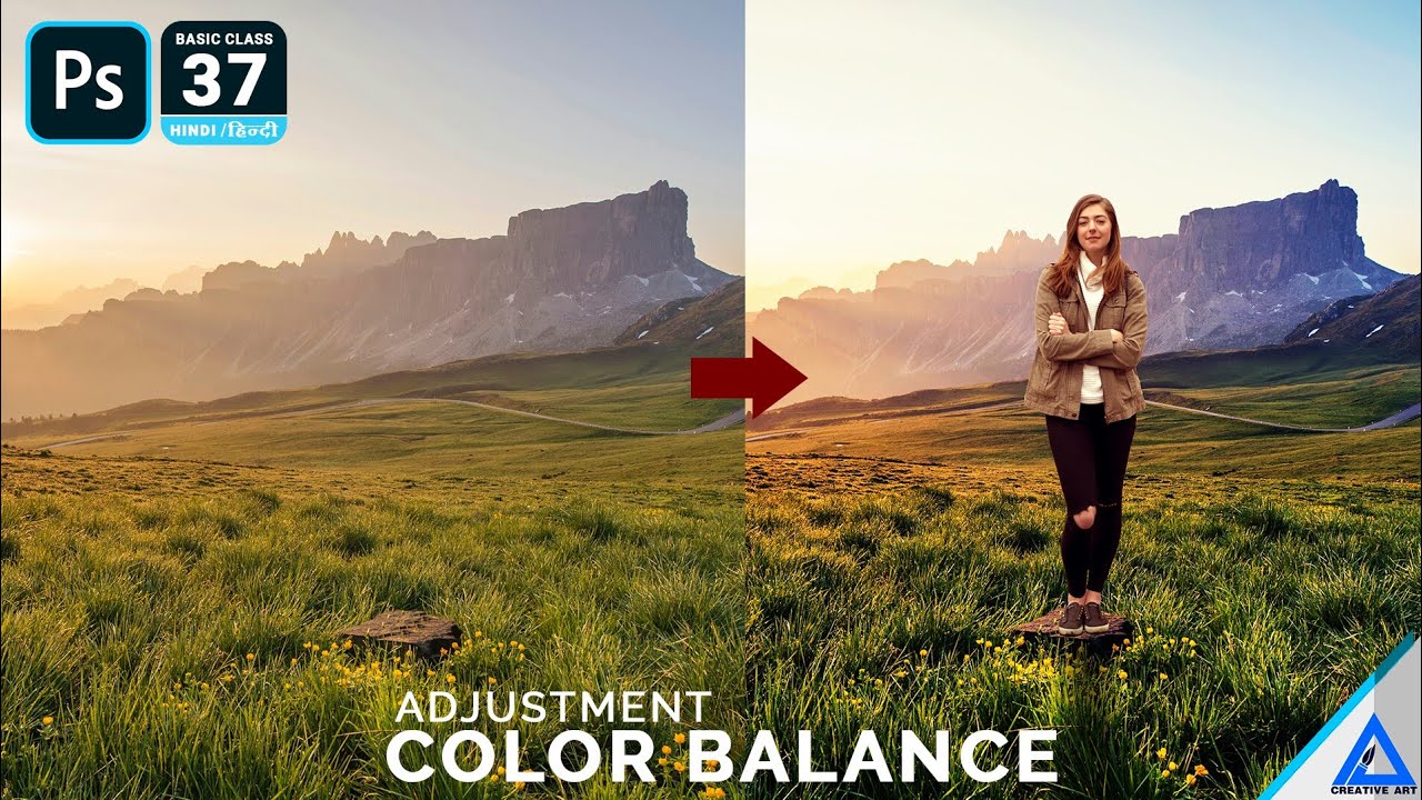 Color Balance - Photoshop Basic 2020 in Hindi - YouTube