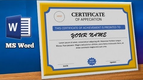 Create a Appreciation Certificate in MS Word | create award certificate in ms word