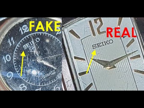 Seiko watch real vs fake review. How to spot fake Seiko wrist watch -  YouTube