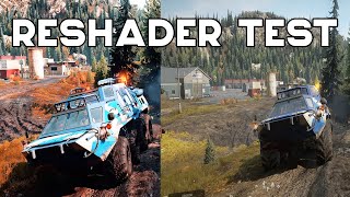 SNOW RUNNER - Realistic Graphics vs Normal Graphics | Re-shade on vs Re-shade Off