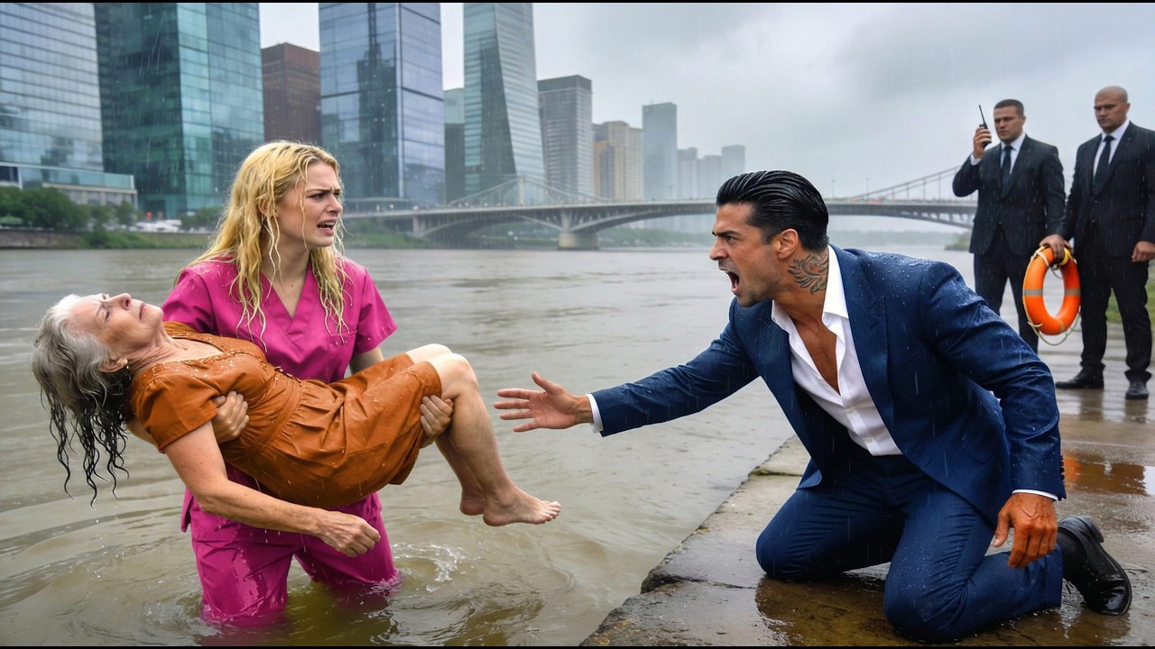 Sie sprang in den Fluss,um eine alte Frau zu retten—sie war die Mutter des gefürchteten Mafia-Bosses