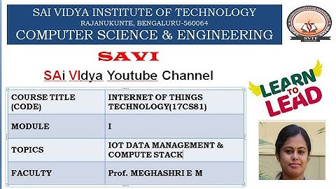 IOT Data Management & Compute Stack