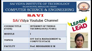 IOT Data Management & Compute Stack