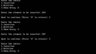 Array: Programming for all operations- Insertion,Deletion and Display (Array Implementation)