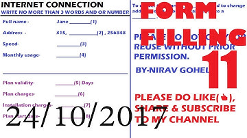 IELTS Listening practice from filling , form completion || 11