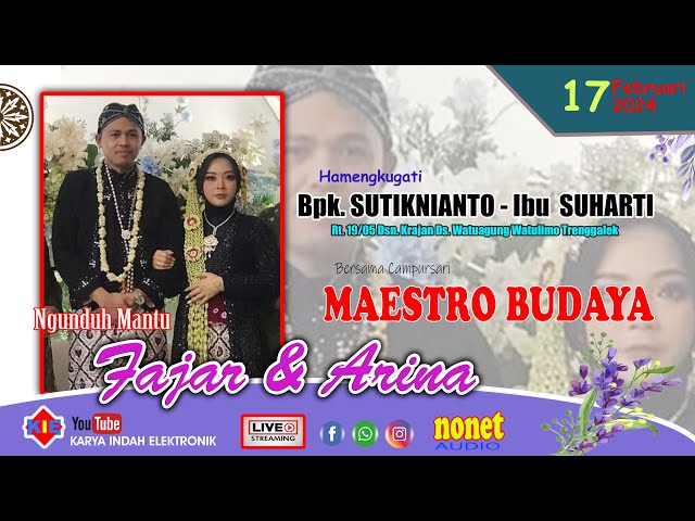 🔴Ngunduh Mantu FAJAR & ARINA 17 Februari 2024 // NONET Audio // KIE Multimedia class=