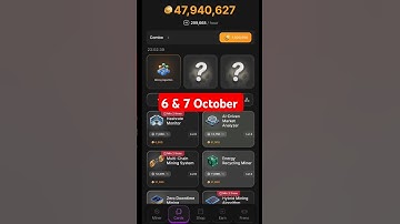 Hashcats Daily Combo stake code 6 & 7  October | Combo Today Card #Hashcats #code #airdrop #combo