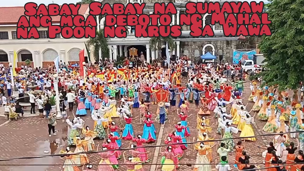 Sabay sabay na sumayaw sa harap ng Poon ng Krus Sa Wawa ang mag Deboto #krussawawa #happygeista