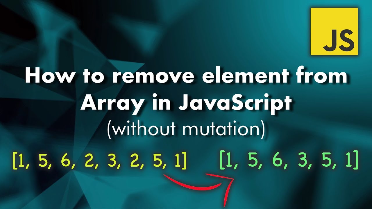 Array remove element. Stashchuk JAVASCRIPT youtube.