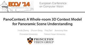 PanoContext: A Whole-room 3D Context Model for Panoramic Scene Understanding