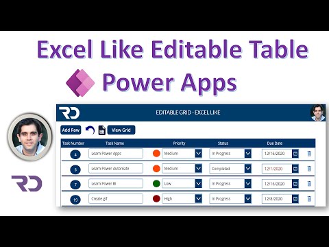 Power Apps Editable Table/Gallery like Excel (Tutorial)