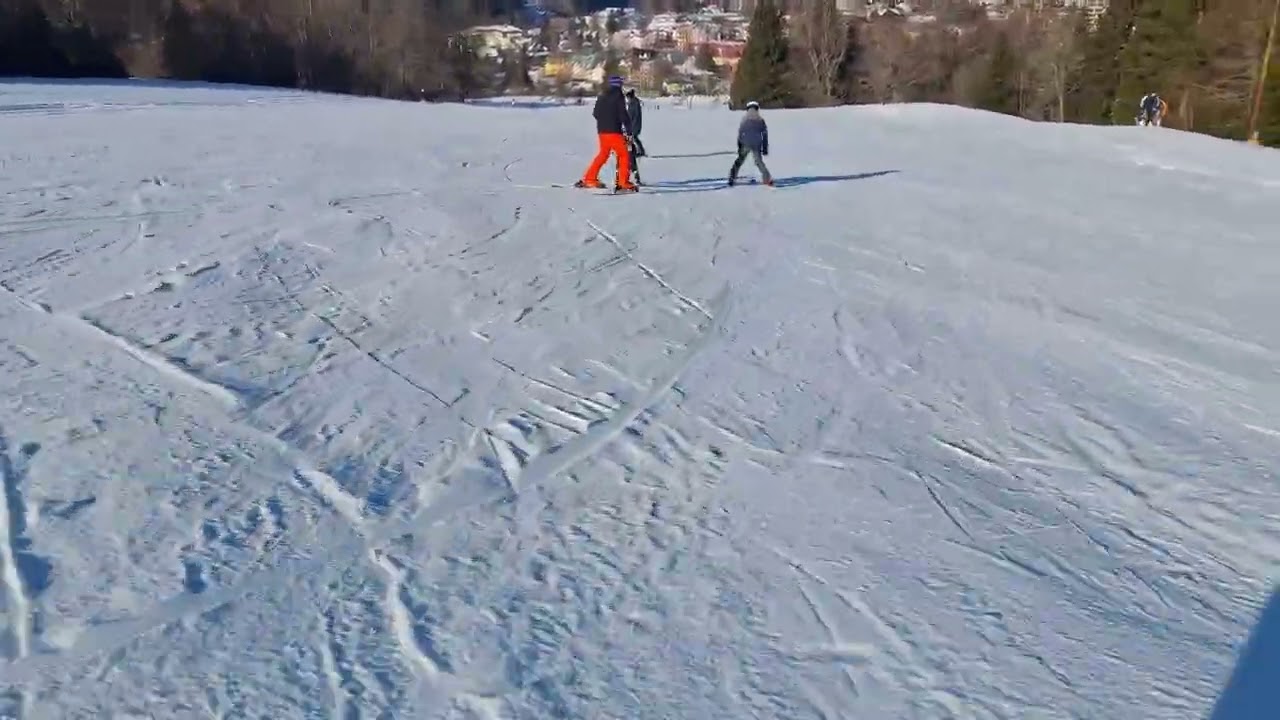 Sjezdovka Samoty na Železné Rudě na Šumavě 