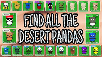 Roblox Find The Pandas How To Find All The Desert Pandas Tutorial!