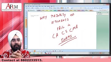 WHY MAJORITY OF STUDENTS FAIL IN CA CS CMA EXAMS - AN EYE OPENER VIDEO.