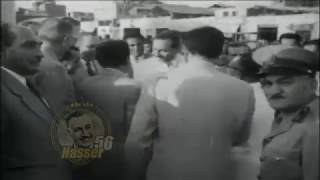 عبد اللطيف البغدادي وزيرالشئون البلدية و القروية يفتتح كورنيش النيل الجديد 1955