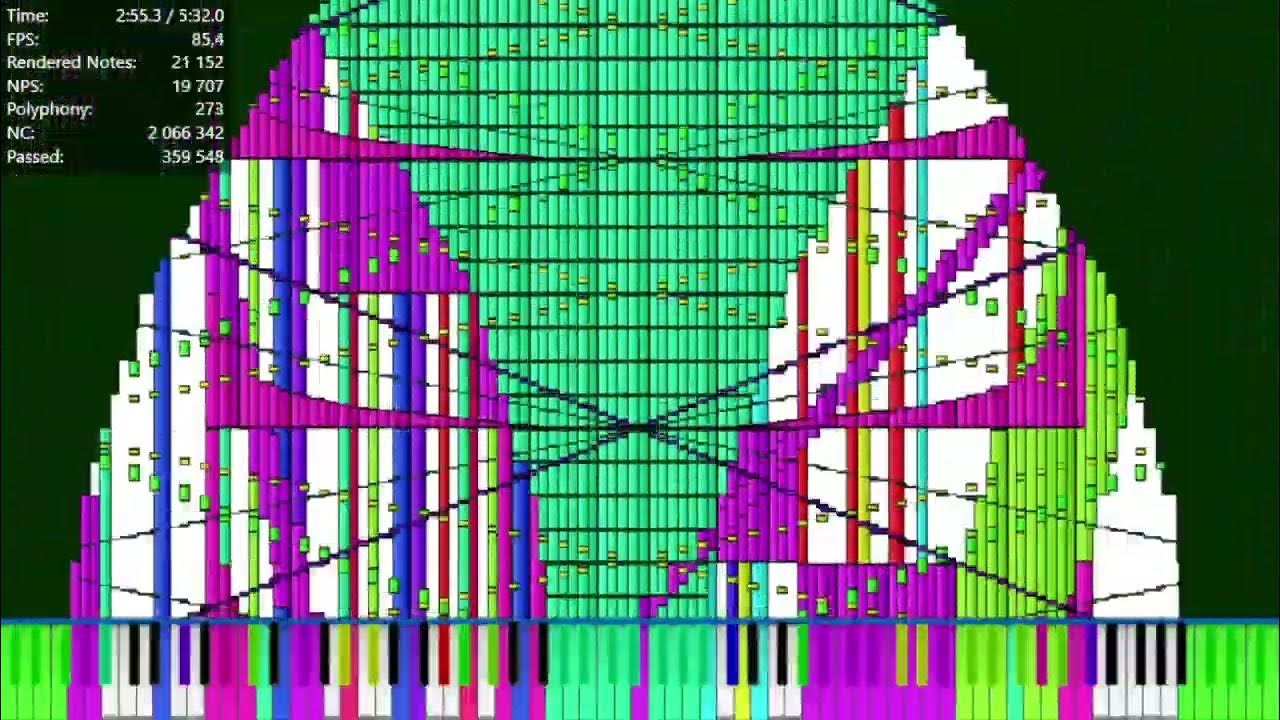 [Black MIDI] Bohemian Rhapsody 2,06M Notes YouTube