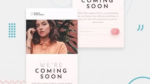 Frontend Mentor Challenge - Base Apparel Coming Soon Page (Part 1 - Mobile View)