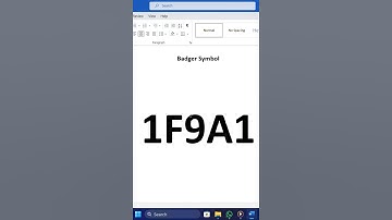 How to Insert a Badger Symbol in MS Word