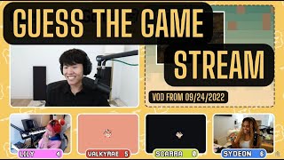 Disguised Toast Guess The Game stream with Lily, Valkyrae, Scarra and Sydeon! VOD from 09/24/2022