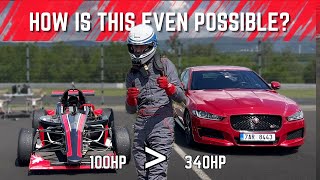 600cc Formula Decimates Supercharged V6 Jaguar on Track