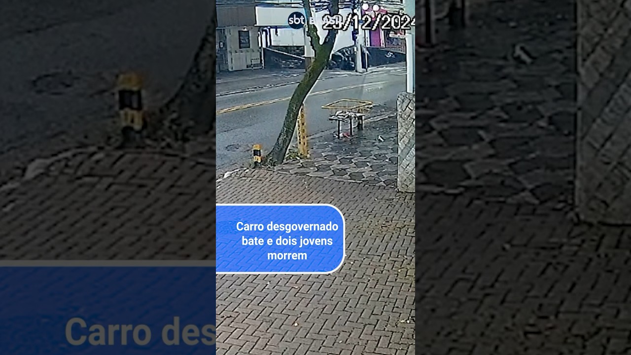 Carro desgovernado provoca acidente e mata dois jovens em São Paulo | SBT Brasil (23/12/2024)