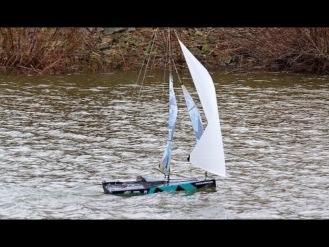 big-fun:-heavy-wind-gennaker-sailing-with-a-radio-controlled-model-boat:-volvo-ocean-65