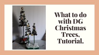 DIY - Dollar General Wood Christmas Trees, Tutorial.