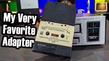 This cassette player is built into an 8-track cartridge