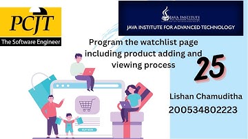 Program the watchlist page including product adding and viewing process | eShop 25