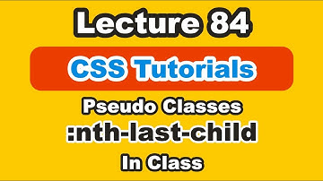 Nth Last Child CSS | Pseudo Classes CSS | Pseudo Class In CSS In Hindi | Part 84