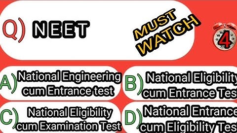Abbreviations of Exams Names l Important video l Quiz House