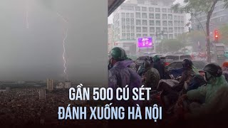 Hà Nội mưa lớn, gần 500 cú sét đánh xuống đất