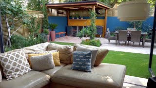 Contemporary Outdoor Garden Room with Stunning Covered BBQ Kitchen and Dining Terrace