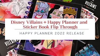 Disney Villains Happy Planner and Sticker Book Flip Throughs