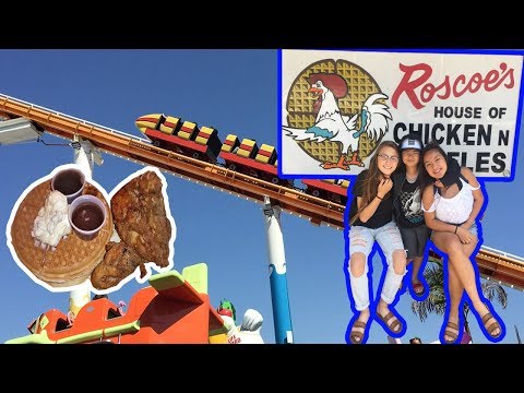 Roscoe's Chicken N Waffles | Santa Monica Pier W/ Family | KidDomoTV Vacation Vlog #2