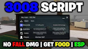 [⭐OP] 3008 Script - *No Fall Damage, Get Food, ESP & More* ROBLOX