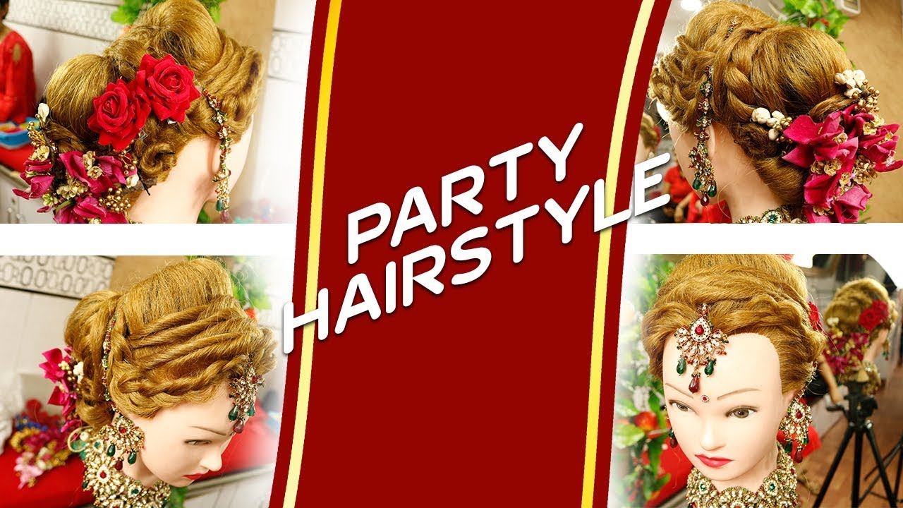 PARTY HAIRSTYLE WITH BUN by Prabha Hairstyle And Treatment