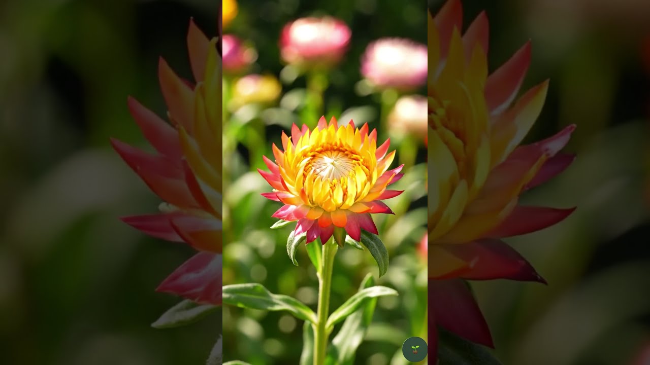 Strawflower Bloom Time-Lapse 🌸 Nature’s Paper Flower #shorts #flowers