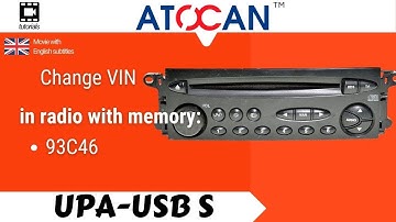 Change VIN in radio with memory 93C46 by UPA USB-S