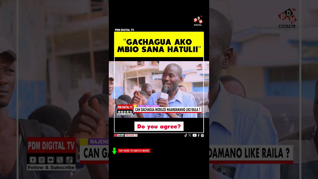 "GACHAGUA AKO MBIO SANA HATULII" 