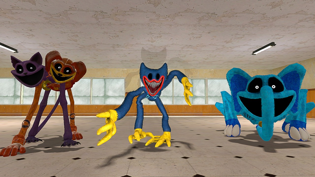 Surviving Smiling Critters & Nightmare Huggy Wuggy & Catdog Poppy Playtime | Garry's Mod