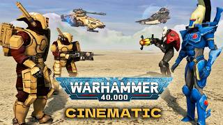 Tau Firepower Crushing The Eldar Defense Men Of War Warhammer 40K Cinematic 4K