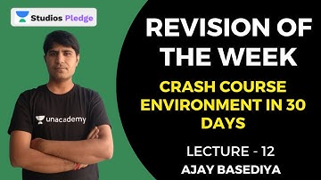 L12: Revision of the Week | Crash Course Environment in 30 Days | MPPSC | Ajay Basediya