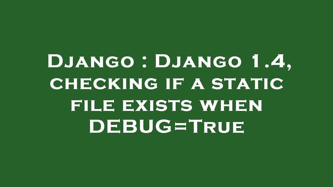 Django exists