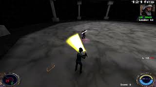 JK2 Lightsaber Dueling Guides: Poke and roll red against yellow open sweep