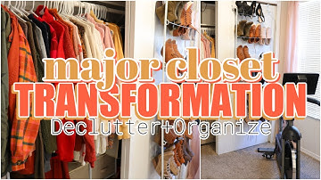 MAJOR CLOSET DECLUTTER AND ORGANIZE WITH ME 2022 | EXTREME CLOSET TRANSFORMATION